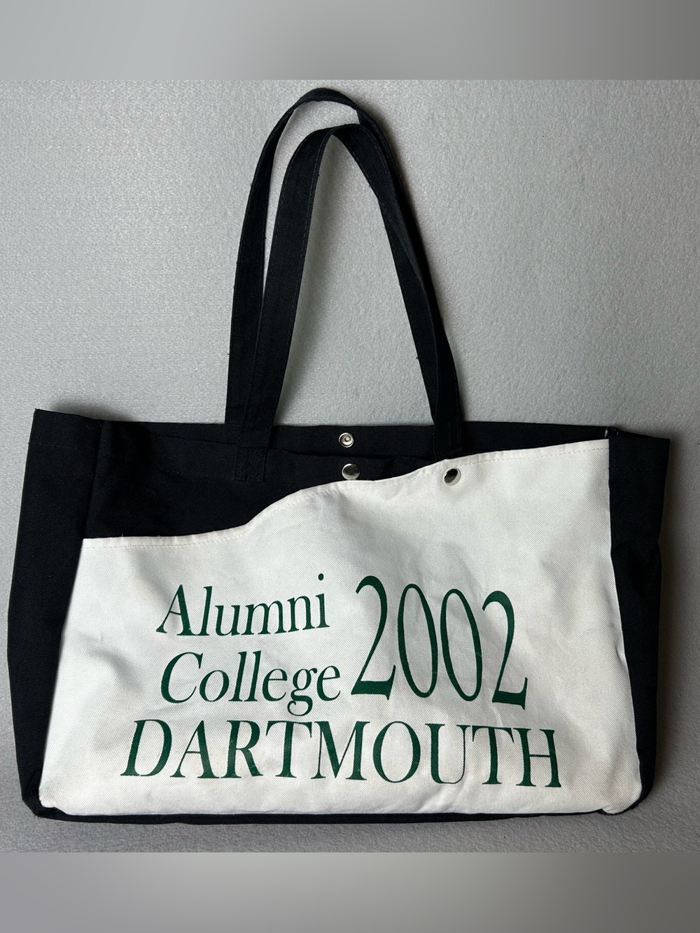 Dartmouth‎ Alumni College 2002 Canvas Tote Bag Black & White
